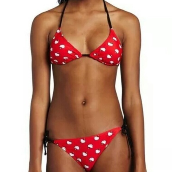 Hello Kitty Other - Hello Kitty triangle red string bikini set -M